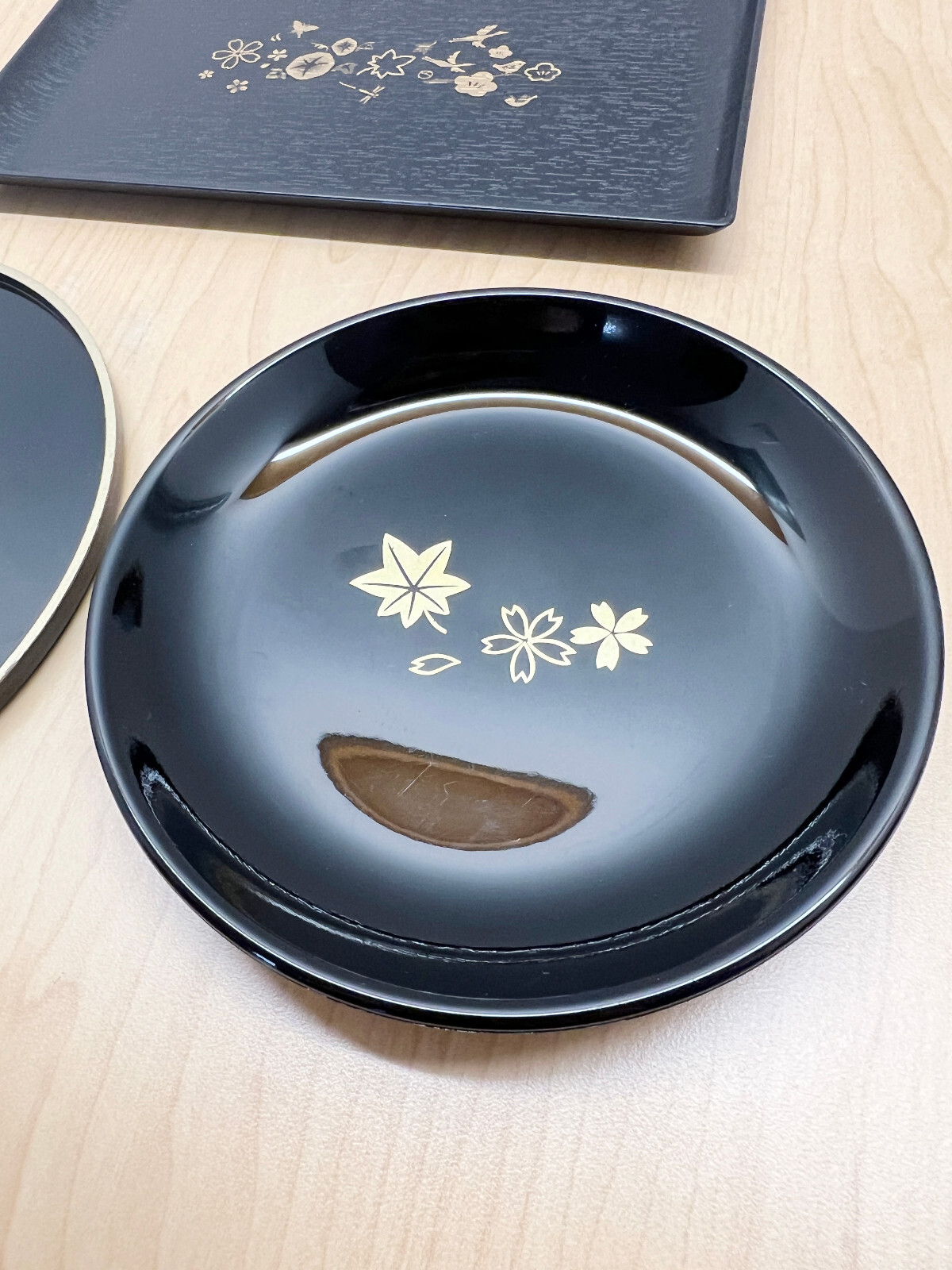Sakuraco 3Piece Black Plates Tray Set Dishware eBay