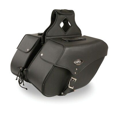 バッグ leather bag Milwaukee Leather 668 Black Large 'Zip-Off' PVC Throw Over
