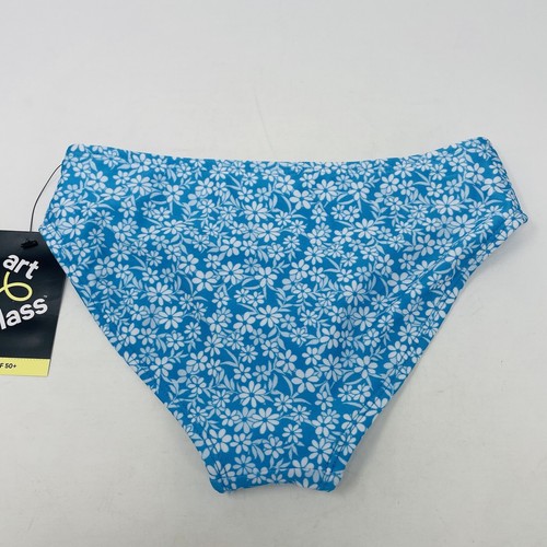 Art Class Girls Size Medium 8 Daisy Floral Print Bikini Bottom Blue/White 083 - Picture 3 of 7