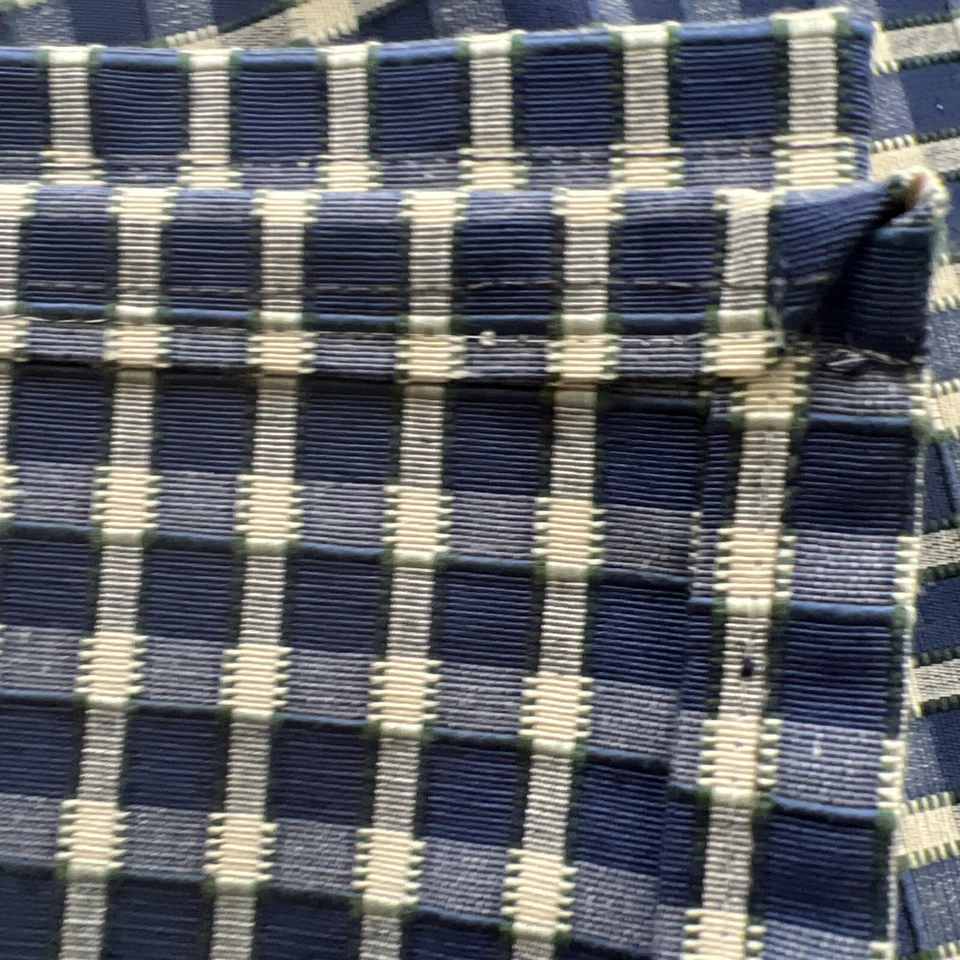 Set of 2 Navy Blue Checked Card Table Tablecloths & 16 Matching Napkins - Image 2 of 2