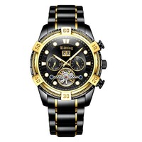 RöTting Design Herrenuhr Automatikuhr Datum Wochentag Monat Schwarzes Design Neu