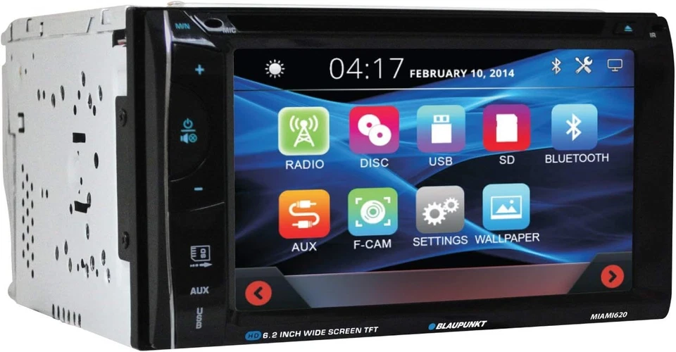 BLAUPUNKT CAR AUDIO DOUBLE DIN 6.2" TOUCHSCREEN LCD DVD CD MP3 BLUETOOTH STEREO - Image 3 of 4