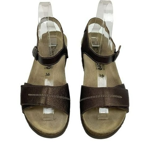 Mephisto Air-Relax Cork Wedge Comfort Sandal Brown Women's Size 36 - Picture 11 of 11