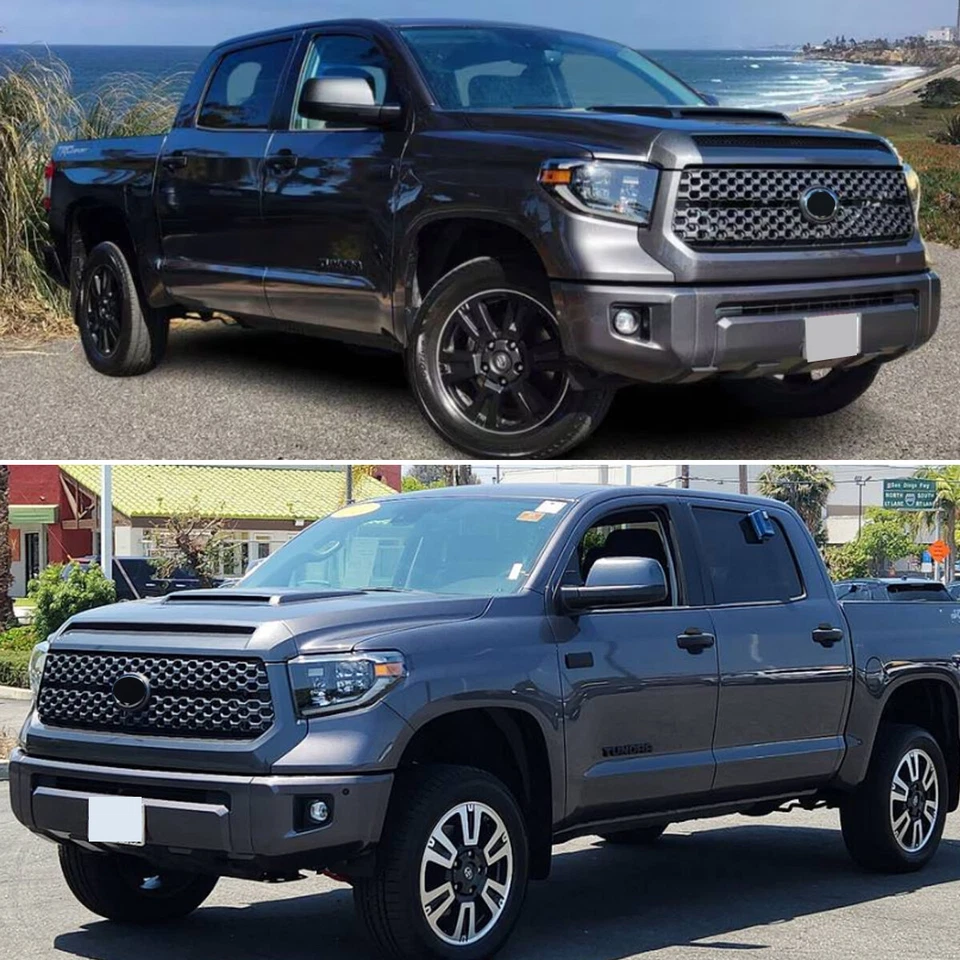 For 2014-2021 Toyota Tundra 1G3 Magnetic Gray TRD Grille&Hood Bulge Molding 2Pcs Foto 4 de 4
