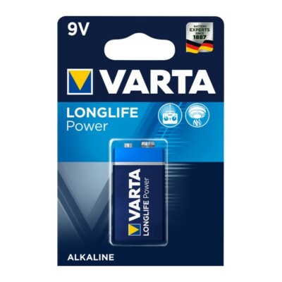 4x Varta Block Batterie Longlife Power 9V E-Block 4922 im Blister Rauchmelder
