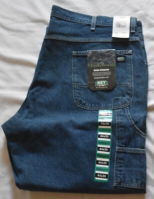 Key Men's Traditional Fit Denim Dungaree Jeans Enzyme