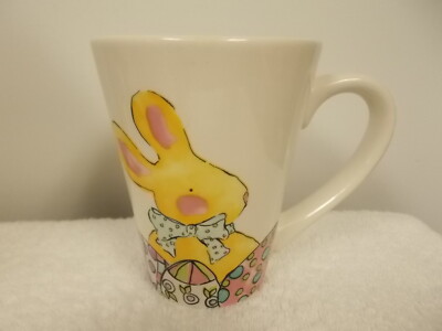 R Table Rosanna Happy Easter Bunny Chick Eggs Ceramic Coffee Tea Cup Mug