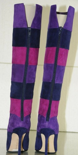 Bottes Manolo Blahnik Degenerada - Bottes Genou En Daim Noir, Talon 11.5cm, Pointure 40, Neuves Sans Boîte