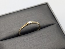 14k Yellow Gold Diamond Engagement Wedding Ring Minimalist Ring