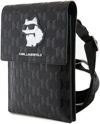 Karl Lagerfeld Universal Phone Bag Wallet Saffiano Choupette Tasche Cardslot