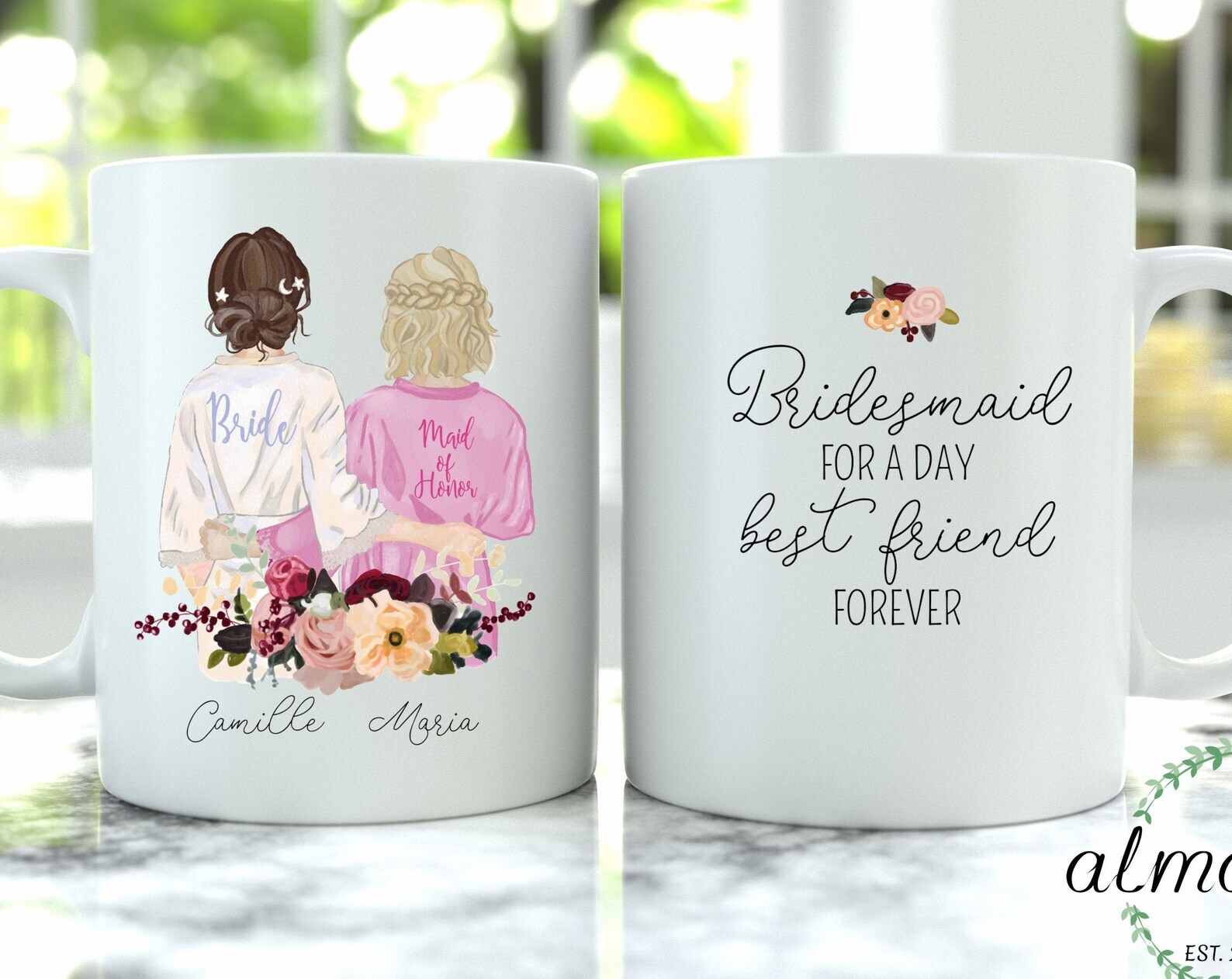 Custom Bridesmaid Mug. Bridesmaid Proposal. Will You Be My Bridesmaid? Maid Of H