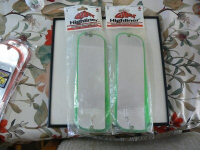 2 x Gibbs Nortac Highliner Flasher Green Silver 11 Inches - NEW IN PACKAGE -RARE