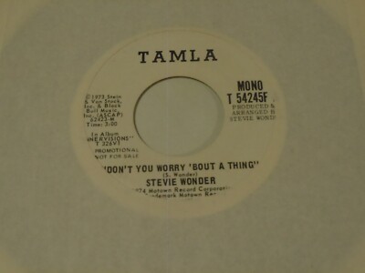 Stevie Wonder  45  Don't You Worry Bout A Thing   Tamla   PROMO   