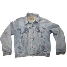 Vintage Levi's denim light wash big E Jacket tag size 40