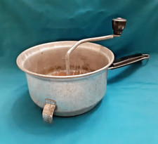 Vintage Food Mill By Foley MFG., CO. of Minnesota. 7" Diameter, Black Handles,
