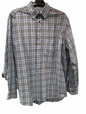Burberry Herrenhemd Langarm kariert Gr. 41, Orginal