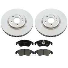SHW OEM Front Brake Kit 320mm Rotors Bosch Semi-Met Pads for Audi A4 A5 Q5 S4 S5