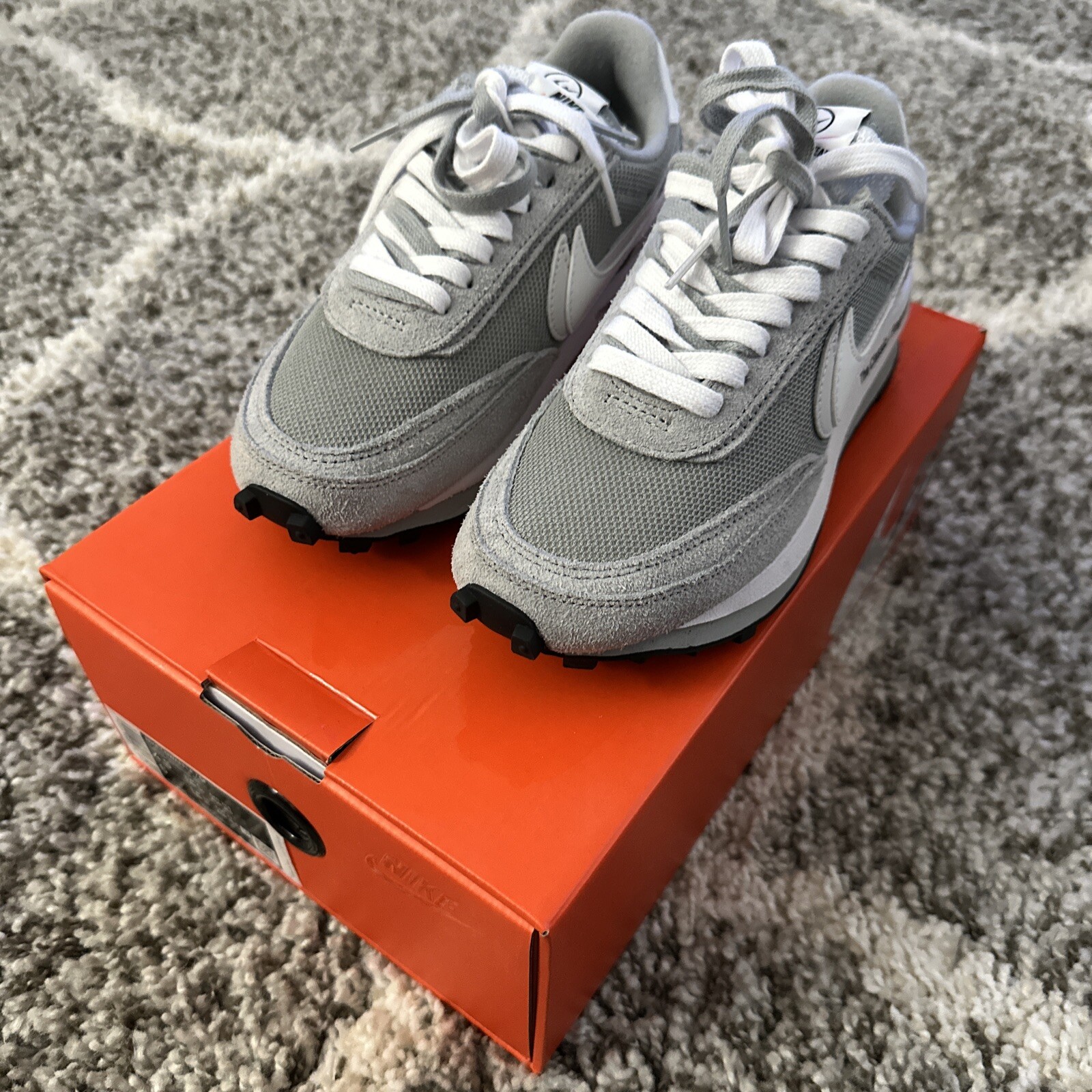SACAI X NIKE Taglia 4 5 Nike LDV Waffle x design frammenti x grigio Sacai