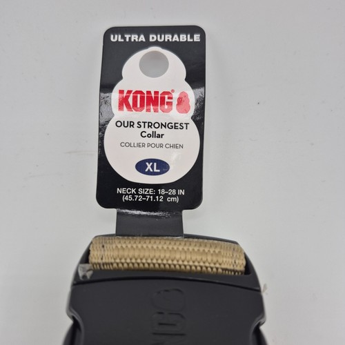 KONG Max HD Ultra Durable Tan XL Neoprene Padded Adjustable Dog Collar Belt - Picture 5 of 8