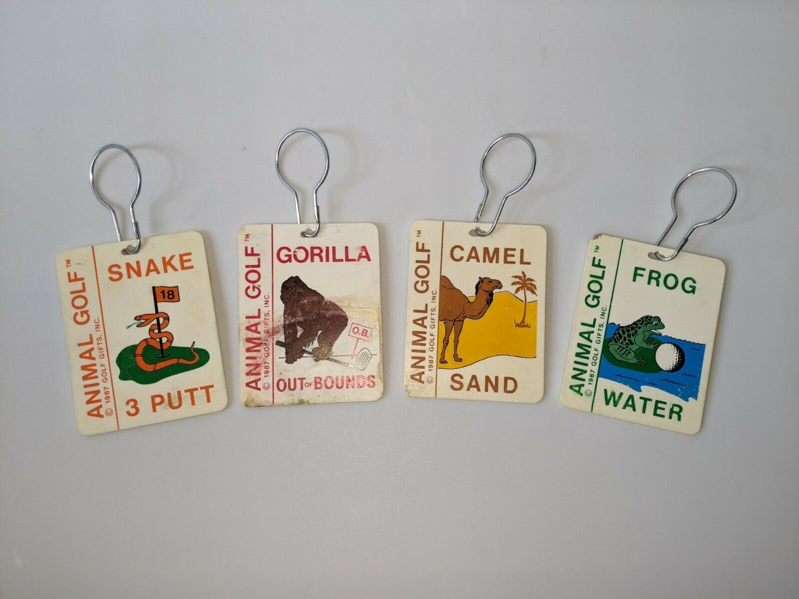 Complete Animal Golf Plastic Bag Tags (1987, Golf Gifts, Inc.)