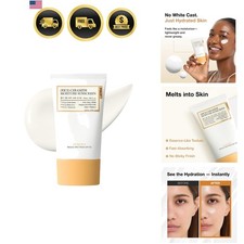 Rice Ceramide Moisture Sunscreen with Panthenol, SPF 50 Broad Spectrum, Korea...