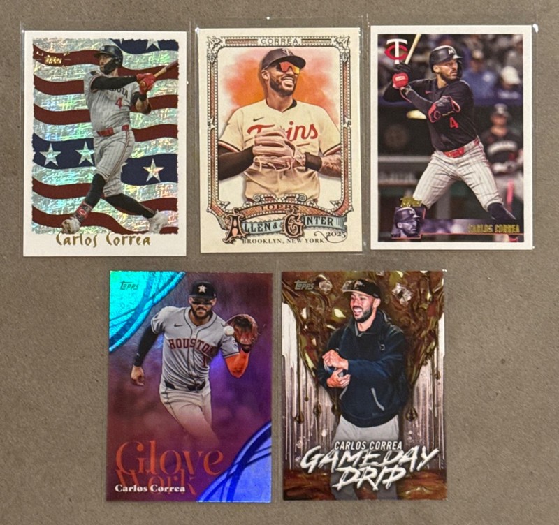 MLB BASEBALL TOPPS 2025-2026 CARLOS CORREA CARD LOT MINNESOTA TWINNS