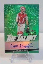 2020 Leaf Valiant - The Talent Dillon Dingler #TT-DD1 Green Prismatic /99 RC AU