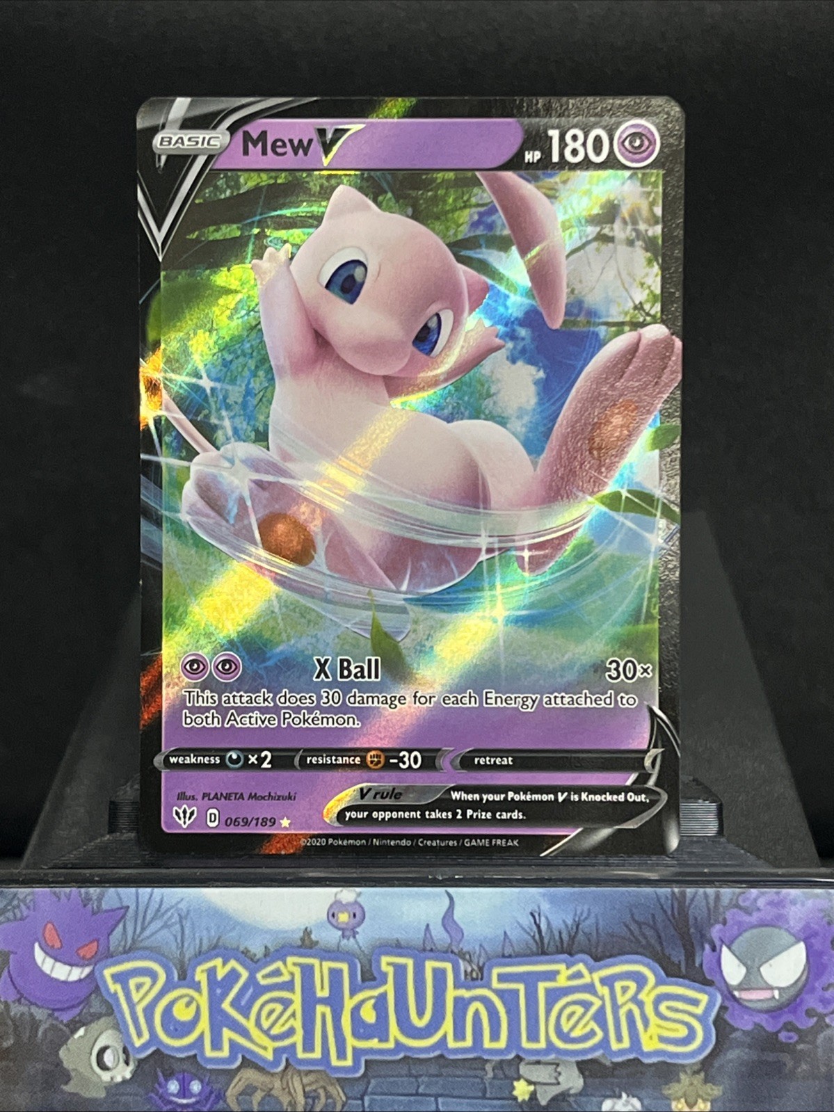Pokémon Karte MEW V 069/189 DARKNESS ABLAZE • Sammlerkarte • Einzelkarte • Für TCG-Spieler & Sammler