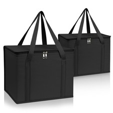 PEASUG 2 Pack Insulated Bags for Food Delivery, XL Pizza Delivery Bags, Large...