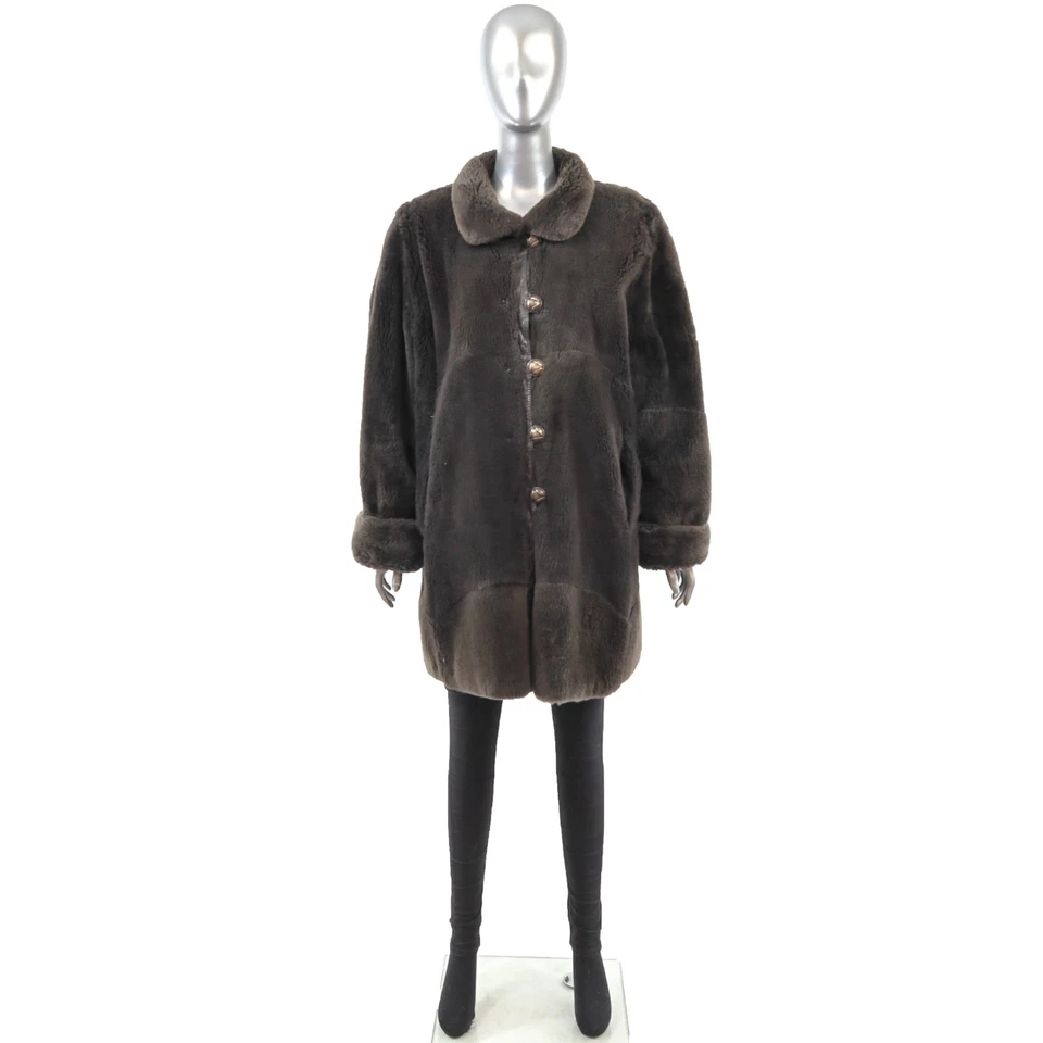 Cochecito Nutria Reversible Esquilado Marrón Neiman Marcus - Talla XL Foto 3 de 4