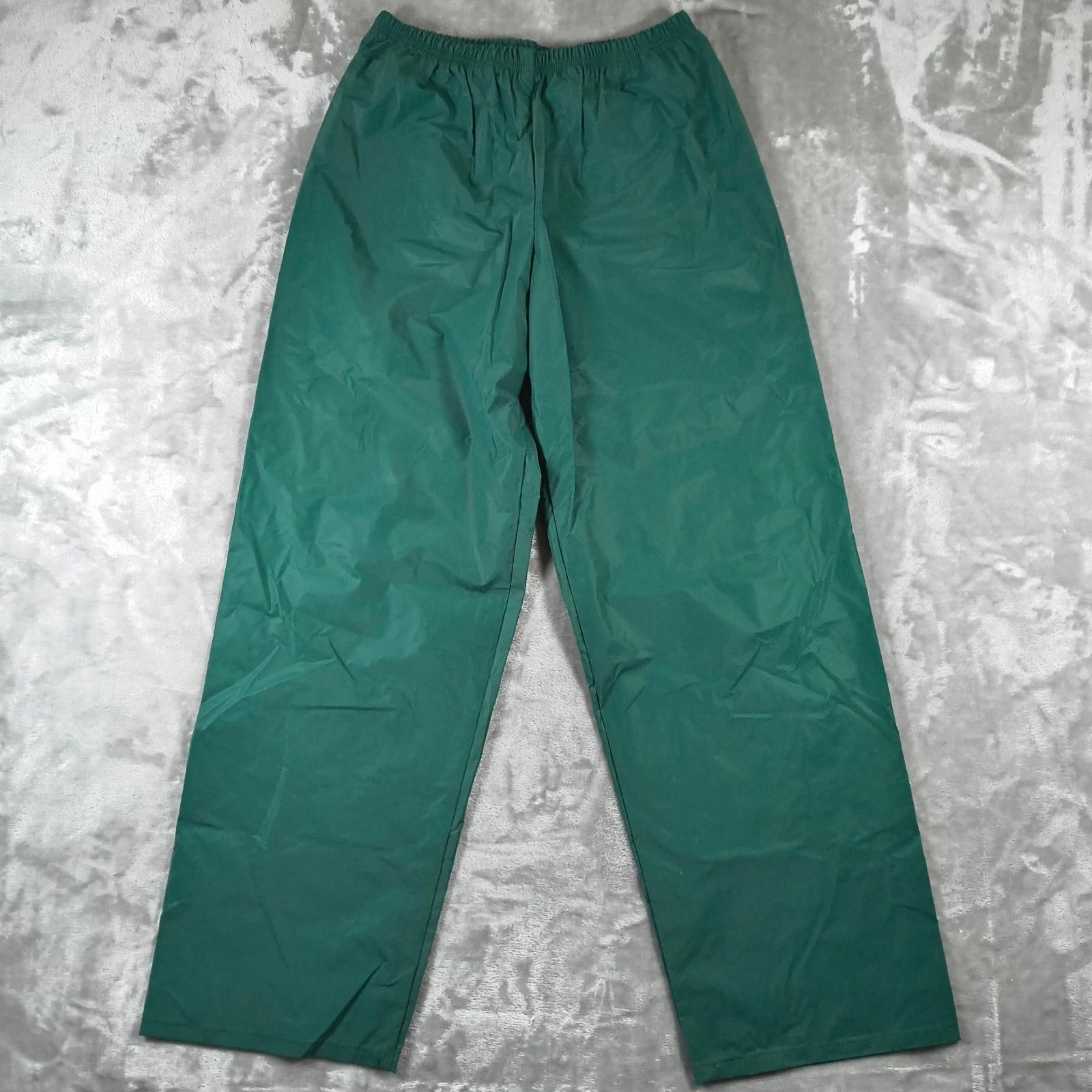 Vintage LL Bean Pants Mens Medium PVC Nylon Rain Overpants Waterproof Hiking 90s