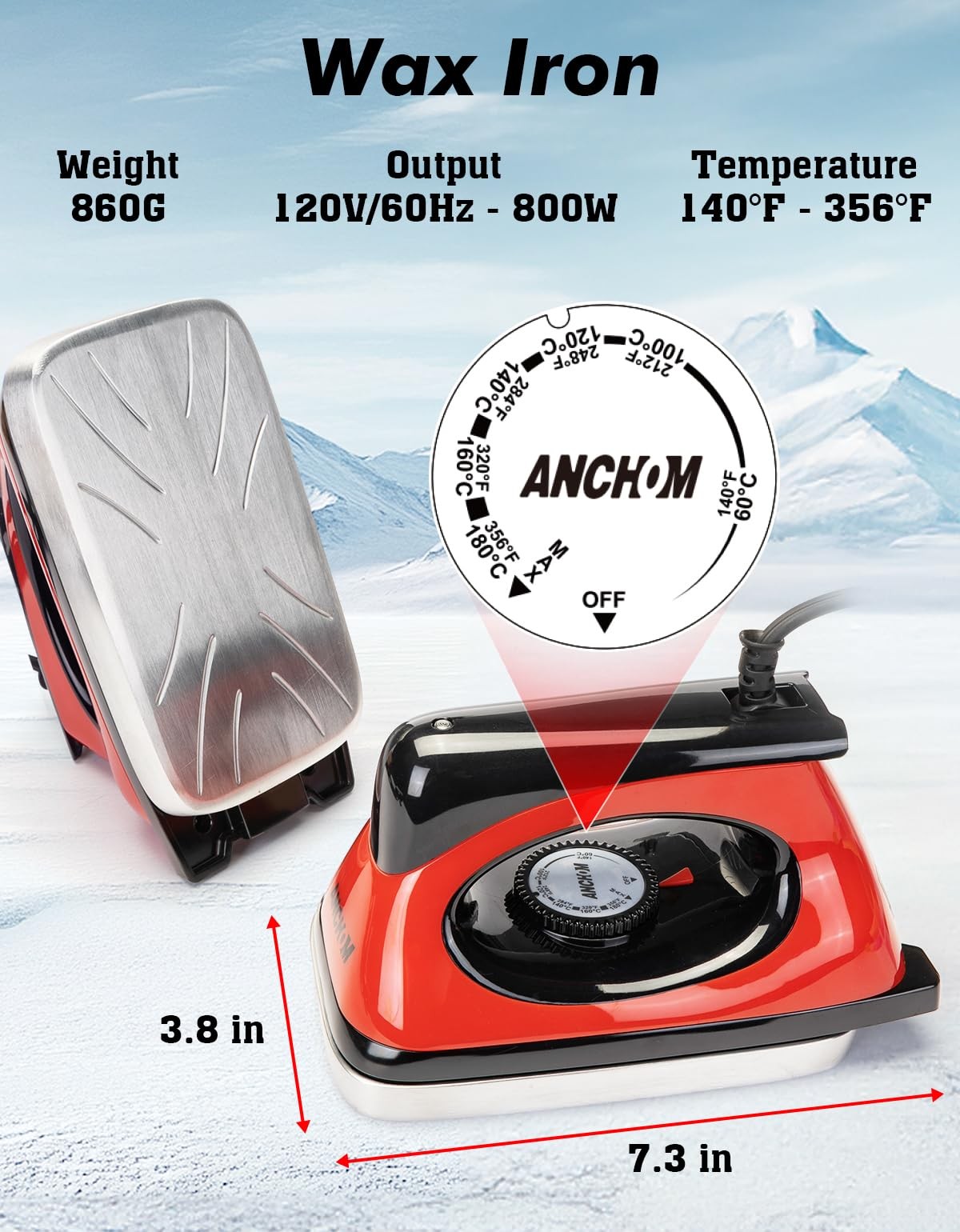 Ski Snowboard Tuning Kit, Complete Ski Snowboard Waxing Kit with Waxing Iron,...