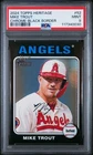 New Listing2024 Topps Heritage - Mike Trout #52 Chrome Black Refractor /75 PSA 9