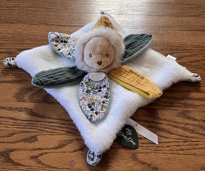 DouDou Et Compagnie Paris France Plush Lion Security Blanket Toy EUC