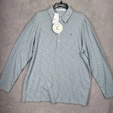 Criquet Knit Polo Shirt Mens XL L/S Mount Spring BRRR Cooling Performance