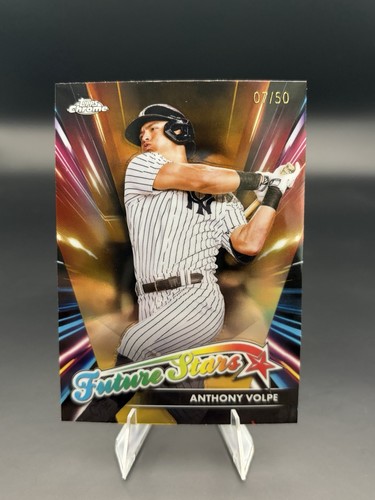Anthony Volpe [Gold Refractor] #FS-5 2024 Topps Chrome Future Stars card