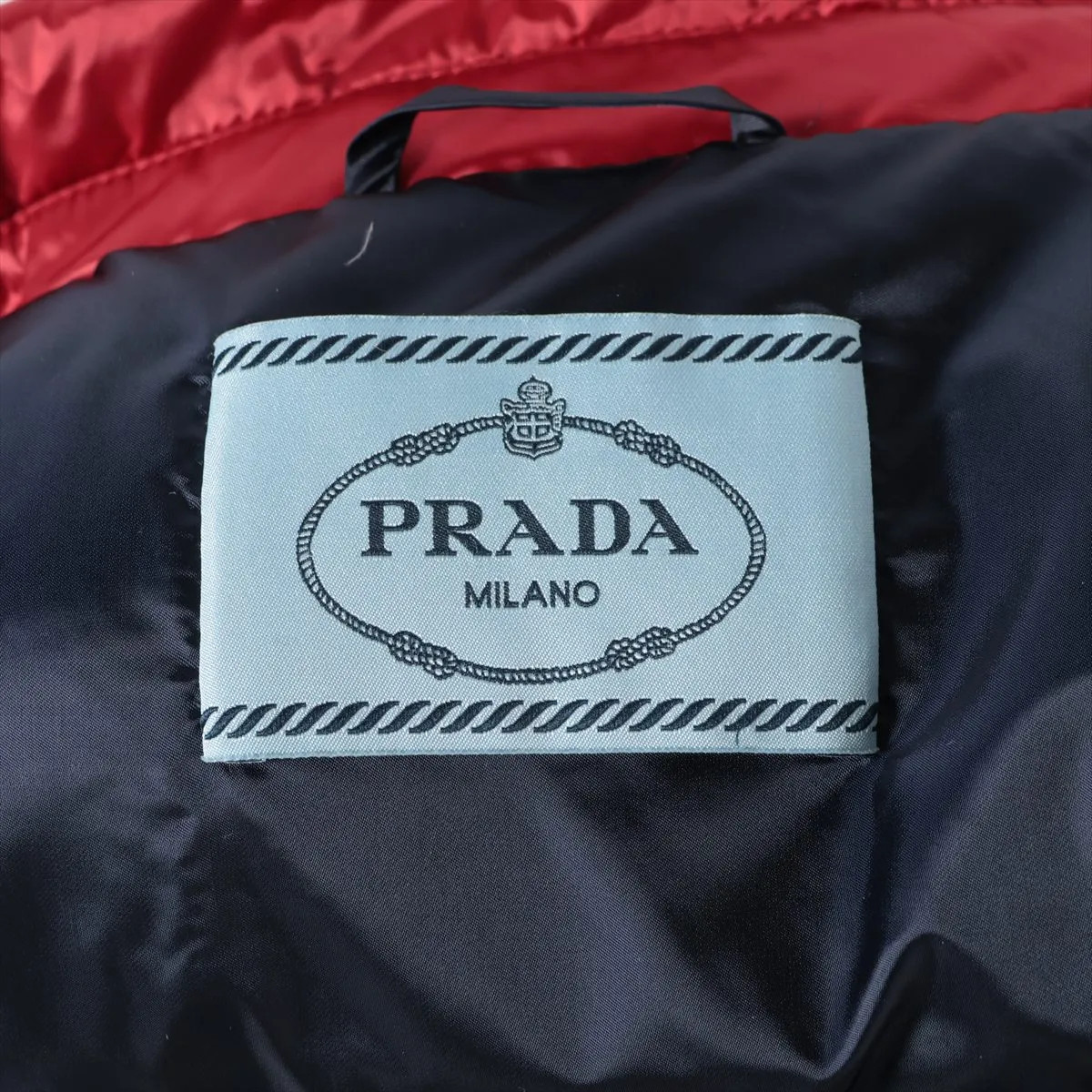 Prada Triangle logo 15 years Nylon Down jacket 42 Ladies' Red  29B833 Body sleev thumbnail 7