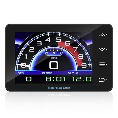 OBD2 Gauge Display car inclinometer Boost Gauge RPM Meter Multifunction HUD