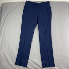 Ralph Lauren Purple Label Pants Mens 34 Navy Dress Trouser Italy NEW unhemmed