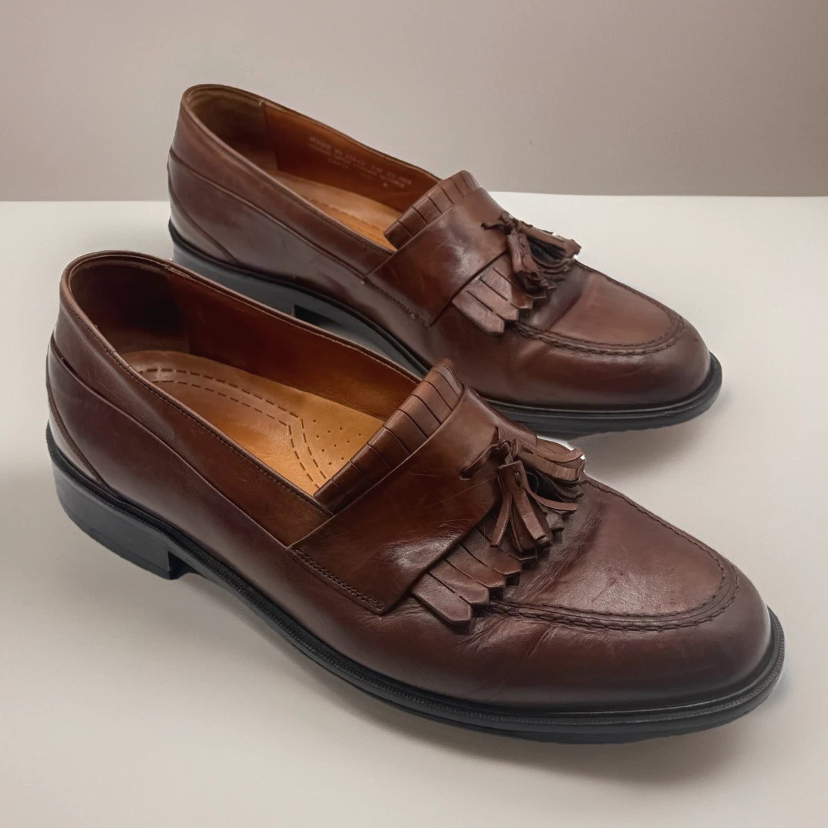 Bostonian Classics Leather Tassel Wingtip Loafers Men\'s Size 8.5W  M Burgundy Bostonian Loafers products for sale | eBay main image 2