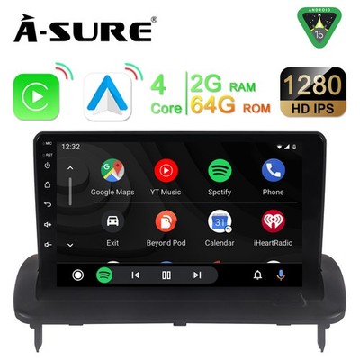 2+32GB Carplay Android 14 Autoradio Navi BT für 2006-2013 Volvo C70   S40 C30