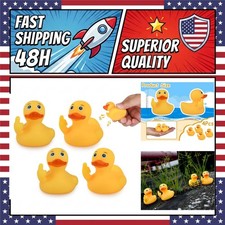 Funny Rubber Duck Decorations 4-Piece Squeaky Car Dashboard Desk Set