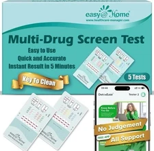Easy@Home 12‑Panel Multi Drug Test – 5-Pack Multi‑Drug Screen