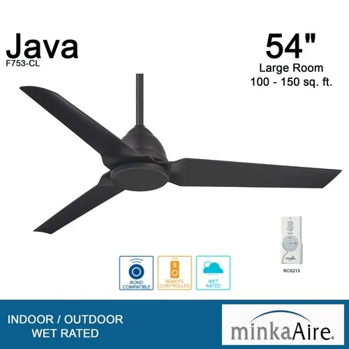 Minka Aire Java 54"  - Coal 3-Blade Remote Control - Picture 4 of 5