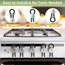 Lmqnzdf Baby Proof Stove Knob Locks, 10 Pack Gas Stove Knob Covers, Heat-Resi...