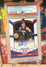 2022 Panini Chronicles Hometown Heroes Purple Paolo Banchero RC Auto /49 PSA 9