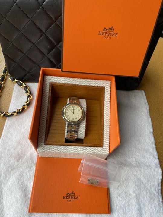 Hermes Clipper Analog Quartz Women Watch Men'S Women'S Vintage 080195329