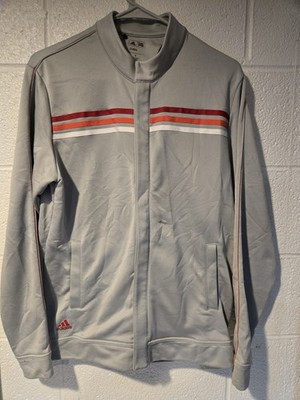Adidas Climalite Golf Full Zip Gray Jacket Used Good Condition