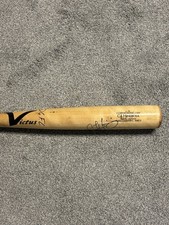 C.J. Hinojosa Game Used Signed Autographed Cracked Broken Baseball Bat Giants