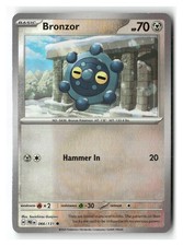 Bronzor 066/131 Common Prismatic Evolutions Pokemon Pokeball Holo Near Mint